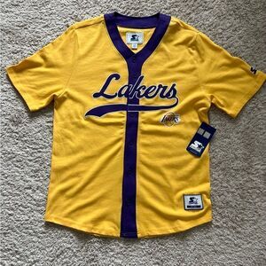 Los Angeles Lakers Baseball Jersey Starter Retro Vintage